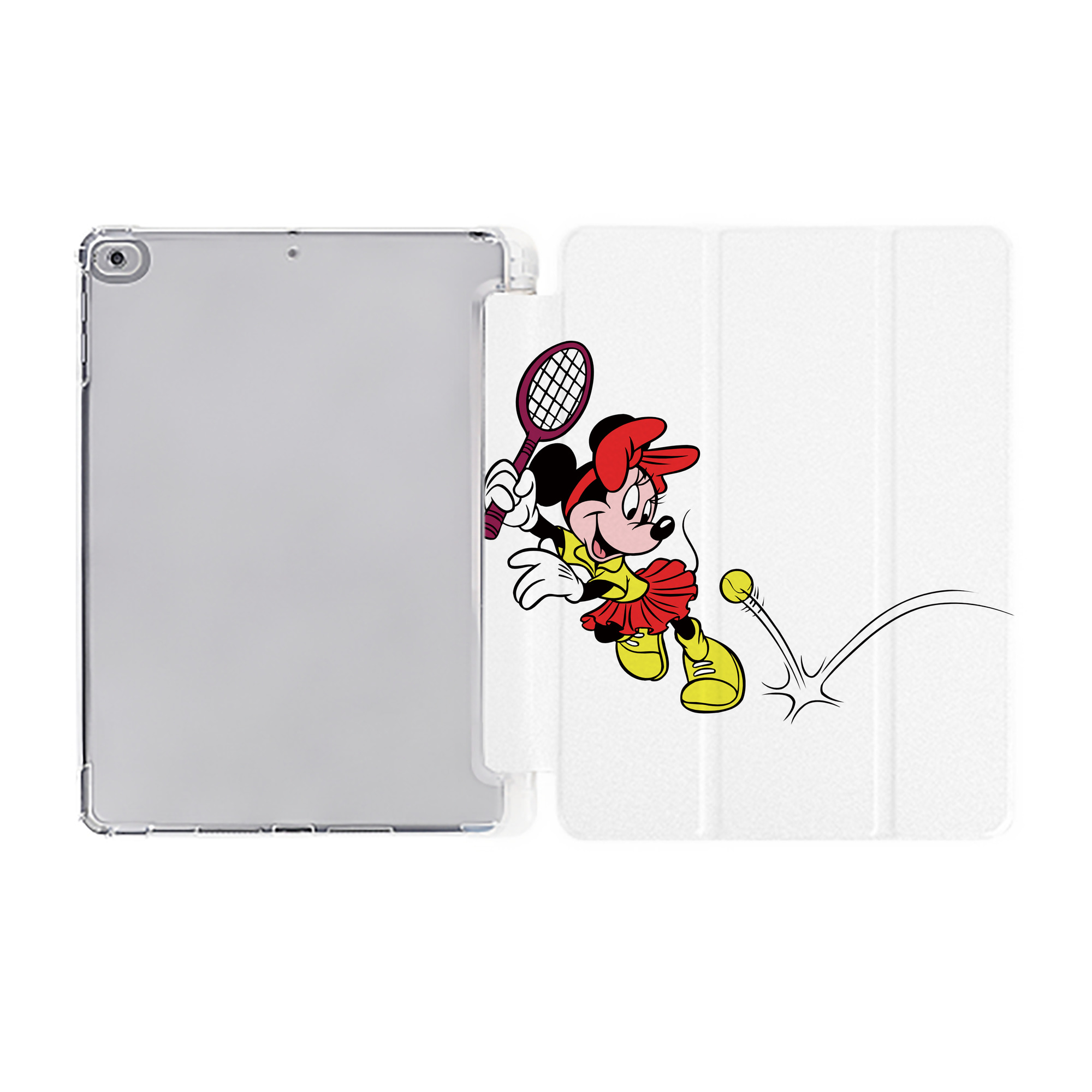 （画像用） ミッキーマウス Mickey Mouse IPad ケース ペン収納付き 三つ折りスタンド PUレザー×シリコン 対応機種9.5/10.5/10.9インチ
